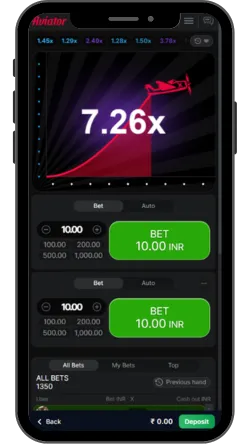 Aviator demo mode gameplay on mobile