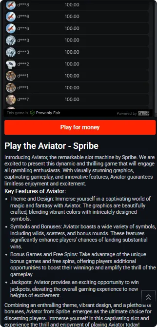 Spribe Aviator Play